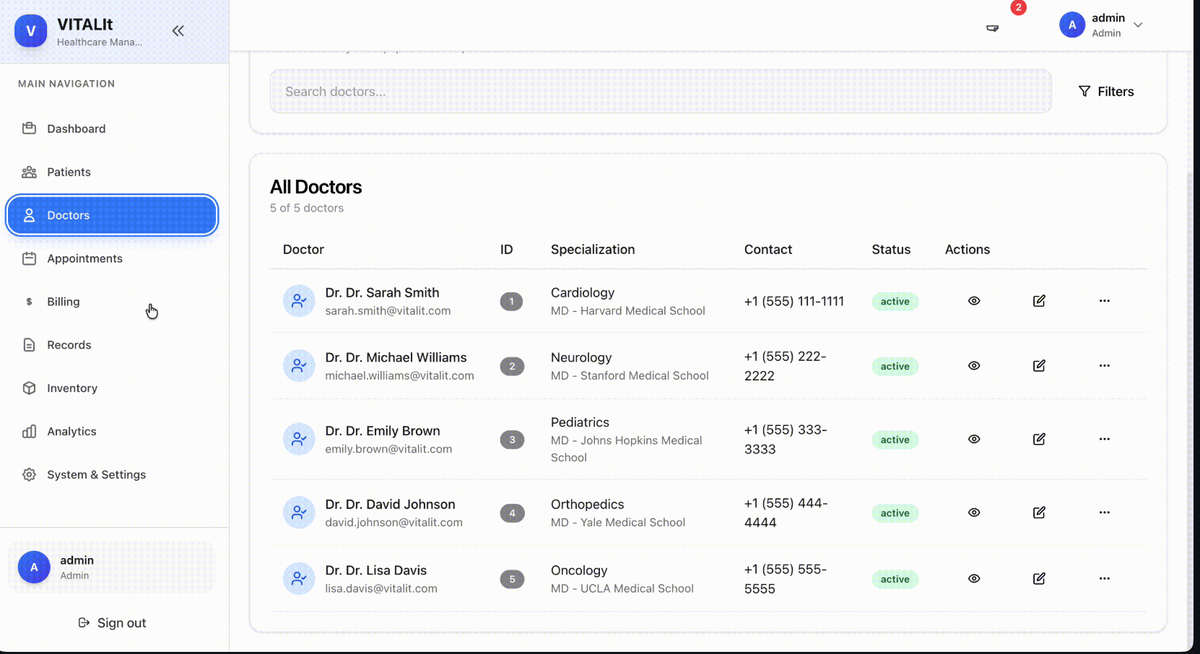 VITALIt: The Open-Source Hospital Management System, With Modern Technologies at Last!