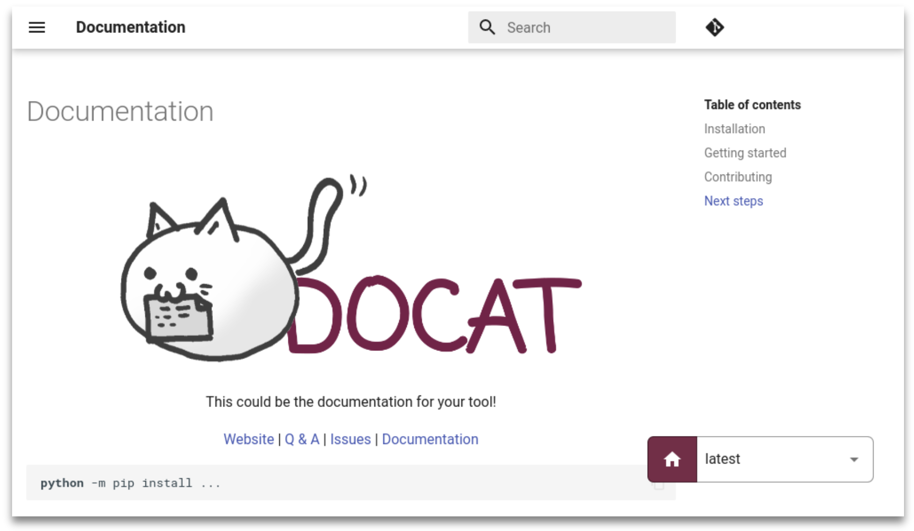 Docat: Host your docs. Simple. Versioned. Fancy.