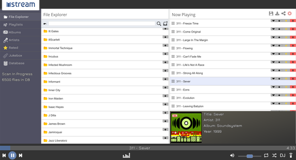 mStream is a Personal Music Streaming Server for Windows, Linux, and macOS