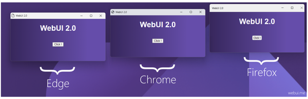 WebUI - Use any local browser as a GUI Interface for your App